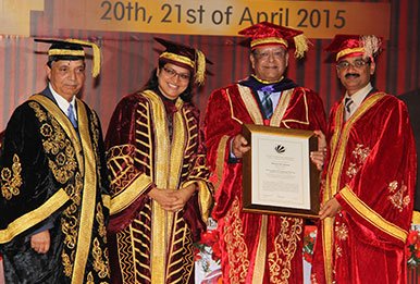 Dr. Mittal confers degree on Kailash Purryag