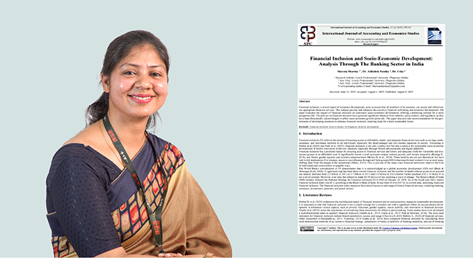 Paper Published by Fine Arts Faculty at LPU